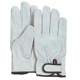 【革手袋・皮手袋】豚革手袋 内綿タイプ [10双入] 品番:JW-835 (M・Lサイズ) おたふく手袋 (作業用手袋) マジック付 豚革 通気性 やわらかい 指先感覚 吸汗性 ベタつきムレ防止 革のにおいが手に付きにくい 保 豚革手袋 総革製
