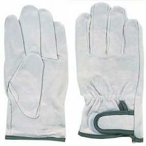 【革手袋・皮手袋】豚革手袋 手首マジック止3双入×5セット[総数15双] 品番:R-253 (M・L・LLサイズ) おたふく手袋 (作業用手袋) マジック付 豚革 軽量 通気性 やわらかい 指先感覚よし アウトドア 一般作業 土木・建設業 豚革手袋 総革製