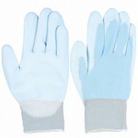 【背抜き手袋】ピタハンド ブルー背抜き手袋 3双入×5セット[総数15双] 品番:A-238 (S・M・L・LLサイズ) おたふく手袋 (作業用手袋) ゴム張り 薄手 フィット 柔軟性 滑り止め効果高 耐摩耗性 耐油 対溶剤性 ウレタンコーテ 背抜き手袋 ポリウレタン