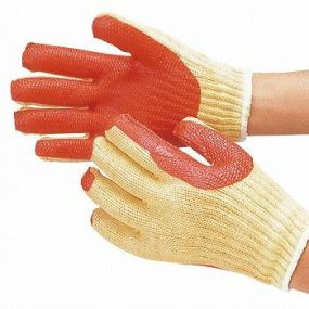 【ゴム張り手袋】背抜き手袋 ゴムバリエース[5双入] 品番:302 おたふく手袋 (作業用手袋) 背抜き 小ロット軍手 厚手 7ゲージ グリップ力 やわらかい フィットしやすい 低温でも硬くなりにくいグリップ力 天然ゴム ゴム張り軍 ラバー軍手(ゴム張り)