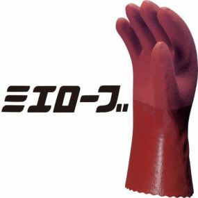【ゴム手袋】ミエローブ No.230-E [10双入] (L・LLサイズ) ミエローブ (作業用手袋) ビニール手袋 塩ビ手袋 裏布付 滑り止め 機械工業 工場 土木・建築 漁業 農業 荷役作業 三重化学