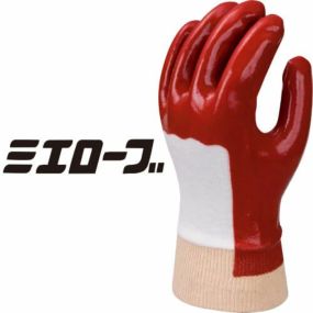 【ゴム手袋】ミエローブ No.200-K 背抜き ジャージ付 スベリ止なし [10双入] (Lサイズ) ミエローブ (作業用手袋) ビニール手袋 塩ビ手袋 裏布付 柔らか 土木・建築 機械工業 農林業 三重化学