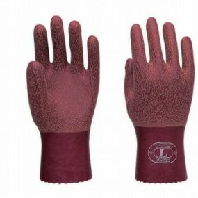 【ゴム手袋】トワロン 天然ゴム手袋 [5双入] 品番:151 (S・M・L・LLサイズ) 東和 (作業用手袋) ビニール手袋 裏布付 耐引き裂き 滑り止め 農業 林業 漁業 建設 土木 運輸 倉庫 園芸 家庭内作業 造園業 TOWA