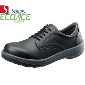 安全靴 シモン simon エコエース ECO11黒 1321240 メンズサイズ 小さいサイズ 幅広 3E セーフティー セイフテイ セイフティシューズ 滑りにくい すべりにくい 衝撃吸収 楽に曲がる 安全 作業靴 短靴(革) ブラック (黒 ブラ JIS規格 Simon