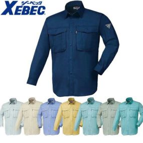 ジーベック XEBEC 1293 プリーツロンミニ 長袖シャツ 通年 秋冬用 メンズ 男性用 作業服 作業着 定番 抗菌 防臭 帯電 上着 ジャケット ブルゾン おしゃれ かっこいい 企業 法人 work ワーク 作業 汗 作業着おしゃれ 工場 ゴルフ 釣り アウトドア
