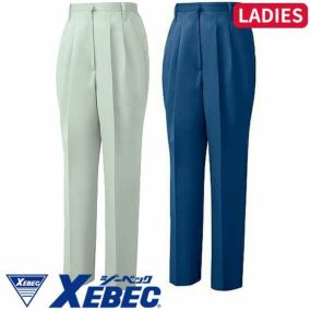 ジーベック XEBEC 3104 レディーススラックス 緑 通年 秋冬用 女性用 婦人用 作業服 作業着 作業パンツ レディースパンツ ズボン 定番