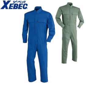 ジーベック XEBEC 34000 続服(ツナギ) 青 カーキ 通年 秋冬用 メンズ レディース 男女兼用 作業服 作業着 サロペット つなぎ 定番
