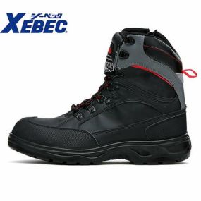 安全靴 ジーベック XEBEC 85205 セフティシューズ 先芯あり メンズ 男性用 作業靴 紐靴 ハイカット ブーツ マジックテープ サイドファスナー 定番