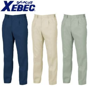 ジーベック 3190 リサイクリーン ワンタックスラックス【作業服 作業ズボン】春夏用 緑 作業服 メンズ 男性 作業着 作業パンツ パンツ スラックス 腿ポケット無 定番