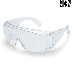 保護メガネ 花粉対策 ウイルス対策 保護ゴーグル 一眼式 理研オプテック RS-100 VF VFコートレンズ 飛沫 感染 予防 対策 花粉症対策 眼鏡の上から 曇りにくい
