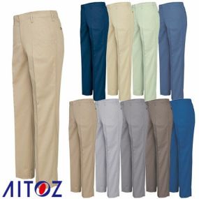 アイトス AZ-622 ワークパンツ ノータック AITOZ 作業服 作業着 腿ポケット無 ボトムス 秋冬 通年 スラックス ワークパンツ ズボン おしゃれ かっこいい オフィス 作業 軽作業 外作業 工場 現場 パンツ メンズ レディース 男女兼用