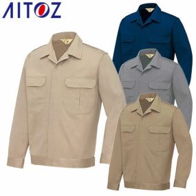 作業服 綿 100% ブルゾン 作業着 ジャケット 火に強い 燃えにくい ジャンパー ジャンバー 上着 長袖 秋冬 アイトス AITOZ AZ-630 おしゃれ かっこいい ユニフォーム 大きいサイズ 4L 5L 6L メンズ レディース 男女兼用 防寒着 防寒ジャケット