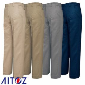 アイトス AZ-652 ワークパンツ ノータック AITOZ 作業服 作業着 腿ポケット無 ボトムス 秋冬 通年 スラックス ワークパンツ ズボン おしゃれ かっこいい オフィス 作業 軽作業 外作業 工場 現場 パンツ メンズ レディース 男女兼用