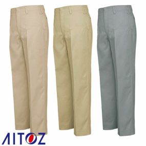 アイトス AZ-662 6070ワークパンツ ノータック AITOZ 作業服 作業着 腿ポケット無 ボトムス 秋冬 通年 スラックス ワークパンツ ズボン おしゃれ かっこいい オフィス 作業 軽作業 外作業 工場 パンツ メンズ レディース 男女兼用  吸汗