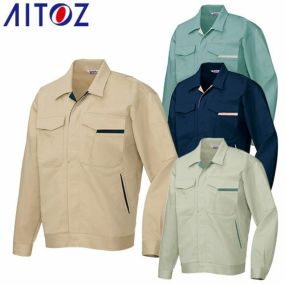 作業服 綿 100% ブルゾン 作業着 ジャケット やわらかい 丈夫 ジャンパー ジャンバー 上着 長袖 通年 秋冬 アイトス AITOZ AZ-770 おしゃれ かっこいい ユニフォーム 大きいサイズ 4L 5L 6L メンズ レディース 男女兼用 防寒着 防寒ジャケット