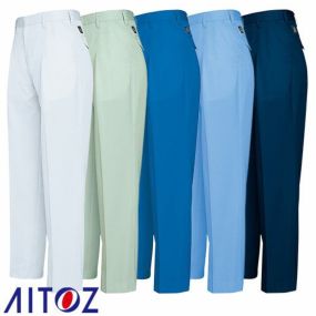 アイトス AZ-6362 ワークパンツ 2タック ツータック AITOZ 作業服 作業着 腿ポケット無 ボトムス 秋冬 通年 スラックス 作業ズボン 作業パンツ ズボン おしゃれ かっこいい オフィス 作業 軽作業 外作業 メンズ レディース 男女兼用