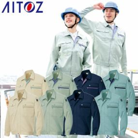 作業服 ブルゾン 作業着 ジャケット 制電 帯電防止 ジャンパー 上着 長袖 通年 秋冬 アイトス AITOZ AZ-6380 おしゃれ かっこいい ユニフォーム 仕事 土木 工事 現場 大きいサイズ 4L 5L 6L メンズ レディース 男女兼用 防寒着 防寒ジャケット
