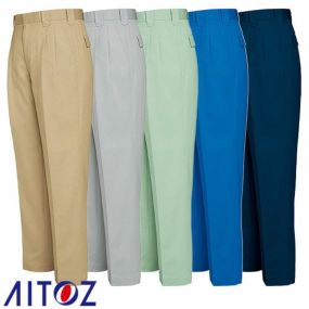 アイトス AZ-6462 ワークパンツ 2タック ツータック AITOZ 作業服 作業着 ボトムス 秋冬 通年 スラックス 作業ズボン 作業パンツ ワークパンツ ズボン おしゃれ かっこいい オフィス ユニホーム 作業 軽作業 外作業 メンズ レディース 男女兼用
