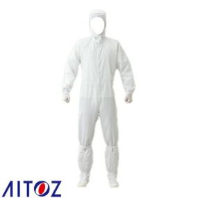 アイトス AZ-861430 カバーオール AITOZ クリーンルームウェア ユニフォーム 帯電防止 メンズ レディース 男女兼用