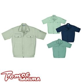 自重堂 TomoeSAKURA 作業服 1760 半袖ブルゾン 春夏 メンズ 作業着 ワークウエア ブルゾン