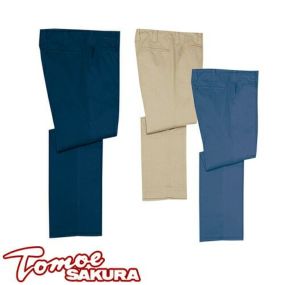 自重堂 TomoeSAKURA 作業服 3110 パンツ 秋冬 メンズ 作業着 腿ポケット無 ボトムス ワークウエア 通年 スラックス 作業ズボン 作業パンツ ワークパンツ ズボン おしゃれ かっこいい オフィス ユニホーム 作業 軽作業 外作業 工場 現場