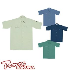 自重堂 TomoeSAKURA 作業服 14014 半袖シャツ 春夏 メンズ 作業着 半袖 ワークウエア ワークシャツ
