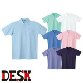 自重堂 DESK 作業服 24414 半袖ポロシャツ 春夏 ユニセックス メンズ・レディース対応 作業着 ポロシャツ