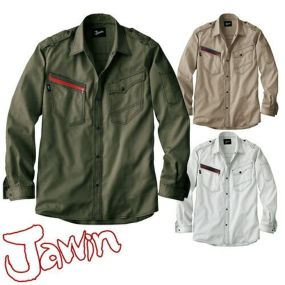 自重堂 Jawin 作業服 51704 長袖シャツ 秋冬 メンズ 作業着 長袖 ワークウエア 通年 ワークシャツ