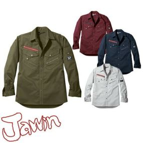 自重堂 Jawin 作業服 52104 長袖シャツ 秋冬 メンズ 作業着 長袖 ワークウエア 通年 ワークシャツ