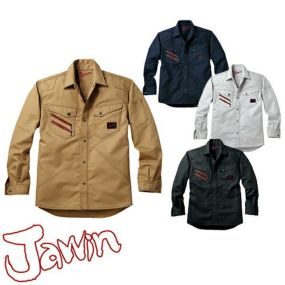 自重堂 Jawin 作業服 52304 長袖シャツ 秋冬 メンズ 作業着 長袖 ワークウエア 通年 ワークシャツ