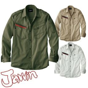 自重堂 Jawin 作業服 55704 長袖シャツ 春夏 メンズ 作業着 長袖 ワークウエア ワークシャツ