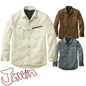 自重堂 Jawin 作業服 55904 長袖シャツ 春夏 メンズ 作業着 長袖 ワークウエア ワークシャツ