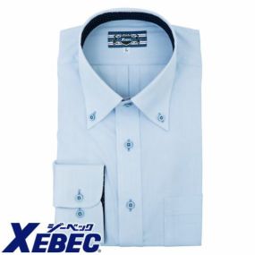 作業服 長袖シャツ ジーベック XEBEC ボタンダウン長袖シャツ 15163 作業着 春夏 ワークウェア ワークシャツ 長袖