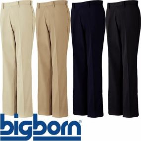 作業服 パンツ スラックス ビッグボーン ストレッチノータックパンツ 331 作業着 通年 秋冬 作業ズボン 作業パンツ ワークパンツ ズボン おしゃれ かっこいい オフィス ユニホーム 作業 軽作業 外作業 工場 現場