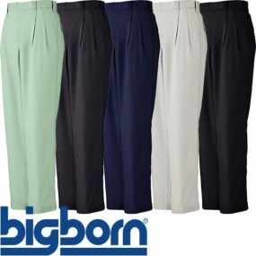 作業服 パンツ スラックス ビッグボーン ツータックパンツ 6871 作業着 春夏