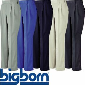 作業服 パンツ スラックス ビッグボーン ツータックパンツ 711 作業着 通年 秋冬 作業ズボン 作業パンツ ワークパンツ ズボン おしゃれ かっこいい オフィス ユニホーム 作業 軽作業 外作業 工場 現場