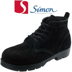 安全靴 ハイカット シモン Simon HI22黒床耐熱 2189890 紐靴 JIS