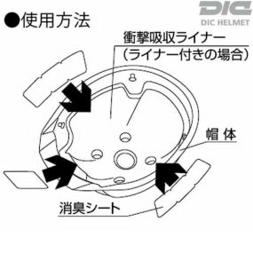 熱中症対策 DICヘルメット 全力消臭 ヘルメット消臭シート 10セット 暑さ対策 熱中症対策用品