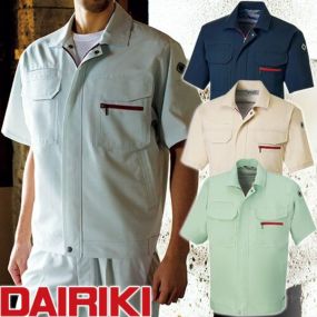 作業服 ブルゾン 大川被服 DAIRIKI ダイリキ 半袖ブルゾン 22011 作業着 春夏