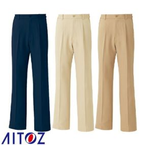 作業服 パンツ スラックス AITOZ アイトス メンズシャーリングパンツ ワンタック AZ-7643 作業着 通年 秋冬 作業ズボン 作業パンツ ワークパンツ ズボン おしゃれ かっこいい オフィス ユニホーム 工場 現場 pep ペップ メンズ 男性用