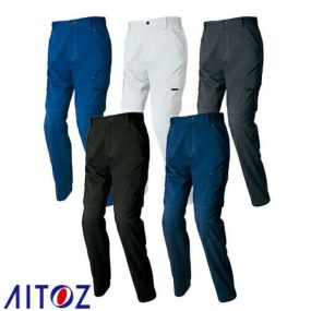 AITOZ アイトス 作業着 作業服 カーゴパンツ ノータック 男女兼用 AZ-2521 通年 秋冬 おしゃれ かっこいい 人気 ズボン 作業ズボン 作業パンツ 作業 工事 土木 塗装 DIY メンズ レディース 帯電防止 ストレッチ