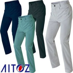 AITOZ アイトス 作業着 作業服 スラックス ワークパンツ ノータック 男女兼用 AZ-2920 通年 秋冬 作業ズボン 作業パンツ ズボン おしゃれ かっこいい オフィス ユニホーム 作業 軽作業 外作業 アジト AZITO メンズ レディース