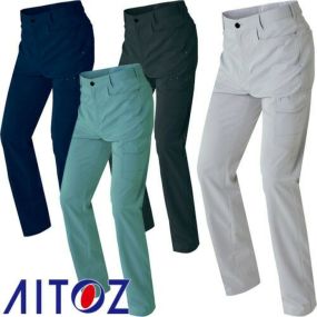 AITOZ アイトス 作業着 作業服 カーゴパンツ ノータック 男女兼用 AZ-2921 通年 秋冬 おしゃれ かっこいい 人気 ズボン 作業ズボン 作業パンツ 作業 工事 土木 塗装 DIY アジト AZITO メンズ レディース 帯電防止 ストレッチ 消臭 軽量