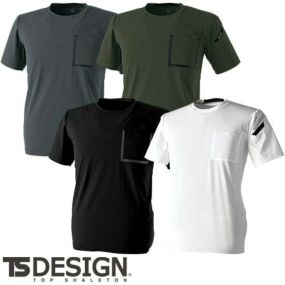 Tシャツ 半袖 藤和 TS Design TS DELTA ワークＴシャツ 83551 半袖Tシャツ 接触冷感 吸汗速乾 消臭機能 UVカット 反射 ストレッチ ナイロン 新商品 新作