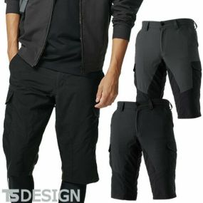 作業服 カーゴパンツ 藤和 TS Design ハイブリッド サマーメンズショートカーゴパンツ 846045 作業着 春夏 超軽量 ストレッチ 高強度 通気性 反射プリント メンズ レディース 大きいサイズ 2019年SS 新商品 新作