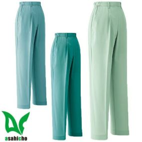 作業服 レディース パンツ Asahicho 旭蝶繊維 レディスパンツ(ワンタック脇シャーリング) E062 作業着 春夏作業着 作業服 レディース パンツ 春夏