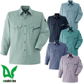 作業服 長袖シャツ Asahicho 旭蝶繊維 長袖シャツ E601 作業着 通年 秋冬作業着 作業服 長袖シャツ