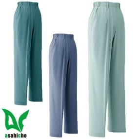 作業服 レディース パンツ Asahicho 旭蝶繊維 レディスパンツ(ワンタック脇シャーリング) 014 作業着 春夏作業着 作業服 レディース パンツ 春夏