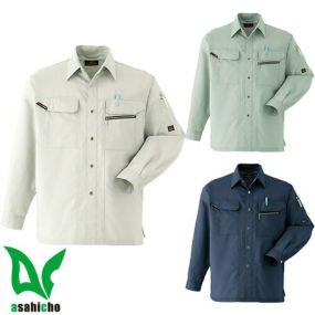 作業服 長袖シャツ Asahicho 旭蝶繊維 長袖シャツ 6804 作業着 春夏作業着 作業服 長袖シャツ 春夏
