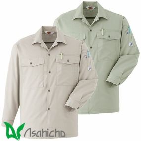 作業服 長袖シャツ Asahicho 旭蝶繊維 長袖シャツ A34 作業着 春夏作業着 作業服 長袖シャツ 春夏